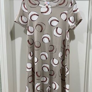 LuLaRoe Unicorn / Rare Baseball Carly Dress XS EUC